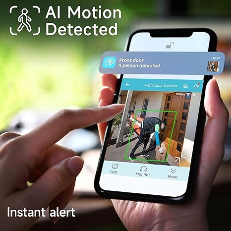 Security Cameras Wireless Outdoor 4pc,2K Battery Powered AI Motion Detection Spotlight Siren Alarm Surveillance Indoor Home Camera, Color Night Vision, 2-Way Talk, Waterproof, Cloud/SD, Works w/Alexa - Image 2