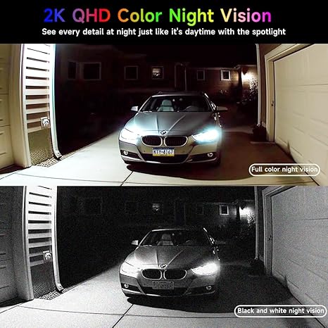 Security Cameras Wireless Outdoor 4pc,2K Battery Powered AI Motion Detection Spotlight Siren Alarm Surveillance Indoor Home Camera, Color Night Vision, 2-Way Talk, Waterproof, Cloud/SD, Works w/Alexa - Image 5