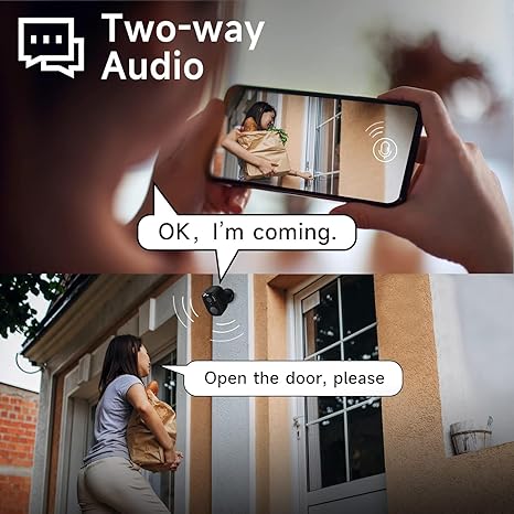 Security Cameras Wireless Outdoor 4pc,2K Battery Powered AI Motion Detection Spotlight Siren Alarm Surveillance Indoor Home Camera, Color Night Vision, 2-Way Talk, Waterproof, Cloud/SD, Works w/Alexa - Image 3